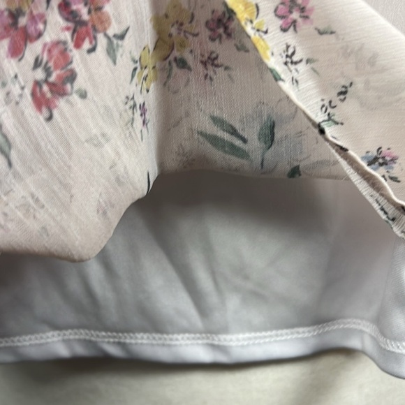 WAYF Floral Off The Shoulder Ruffle Lined Pull Sleeve Top Size Large NWT - Picture 5 of 10